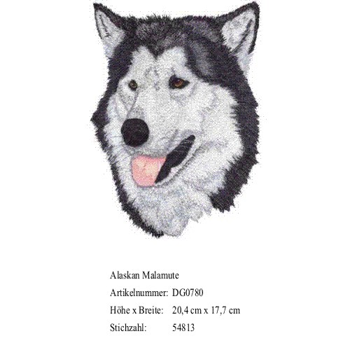Rückenstick Alaskan Malamute