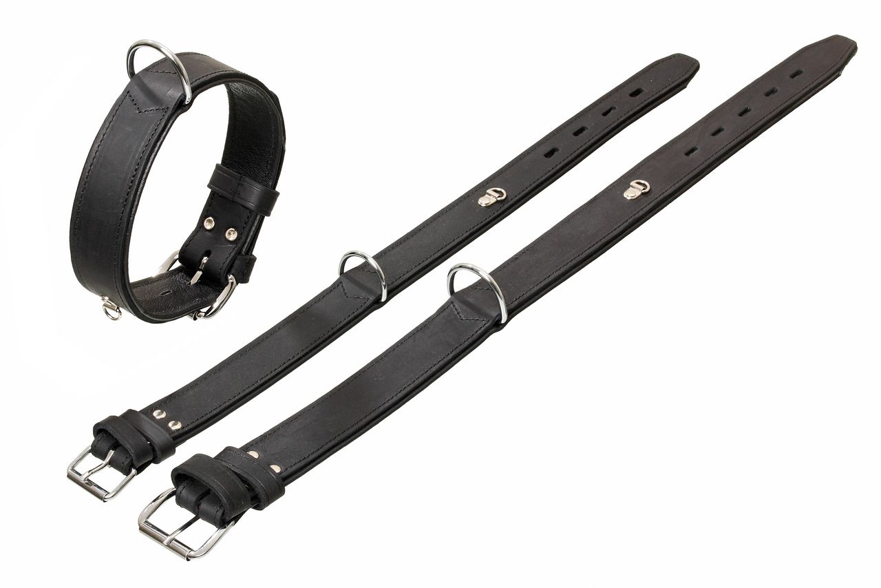 Rondo Halsband Leder schwarz 45 cm x 35 mm