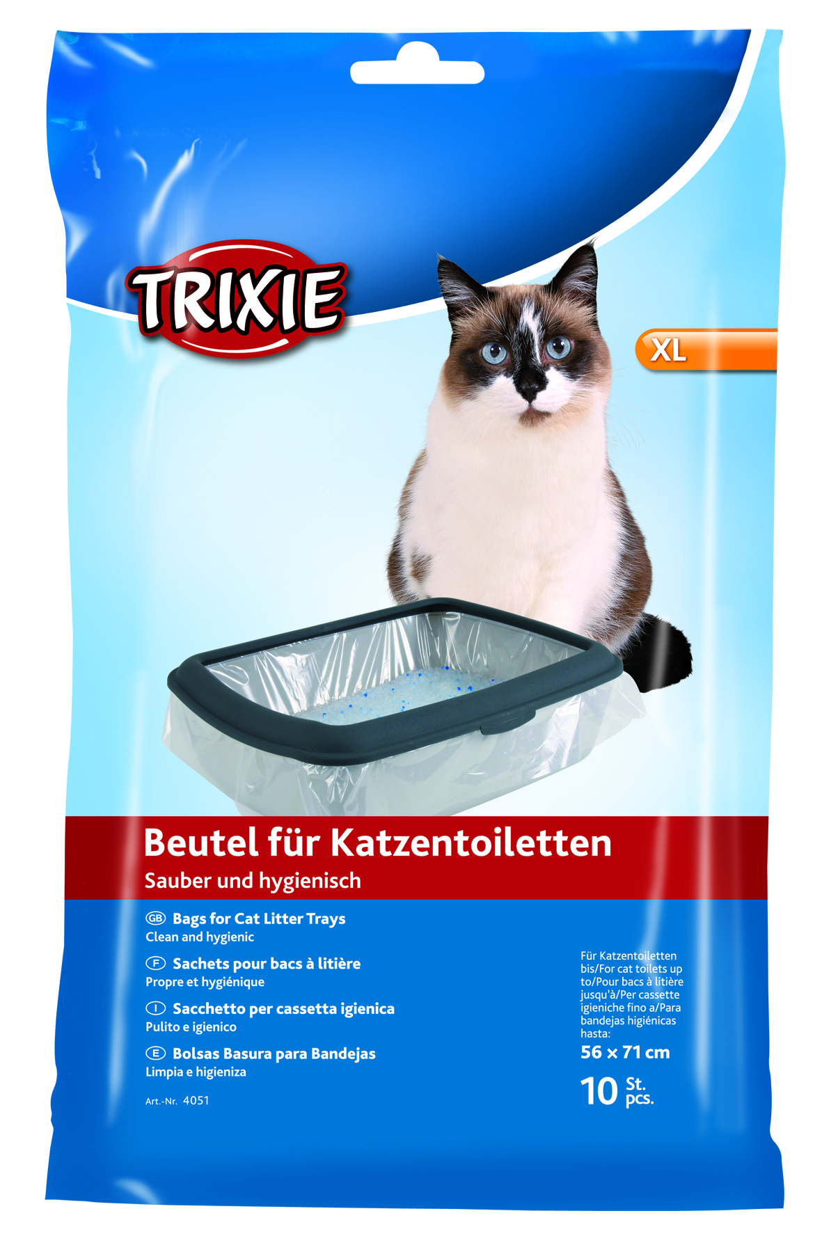 Katzentoilettenbeutel, XL: bis 56 x 71 cm, 10 Stück