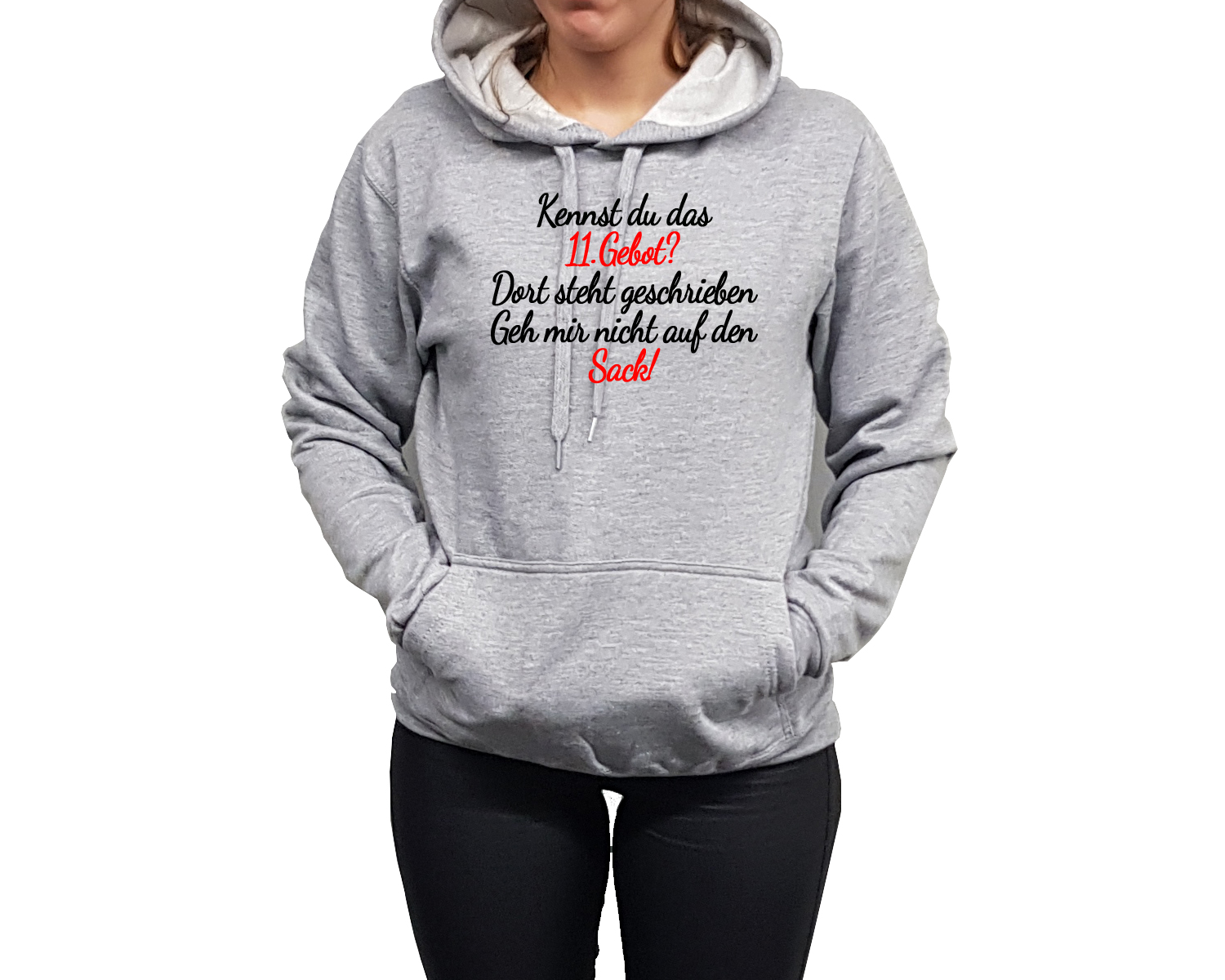 Hoodie mit Druck 11. Gebot