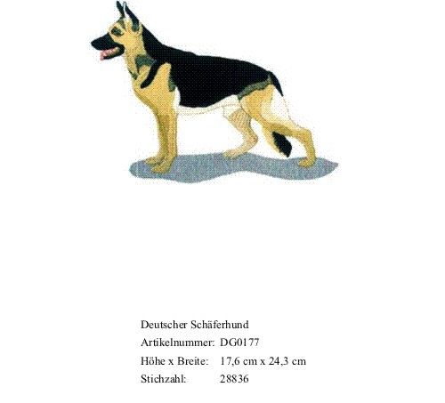 Rückenstick Deutscher Schäferhund