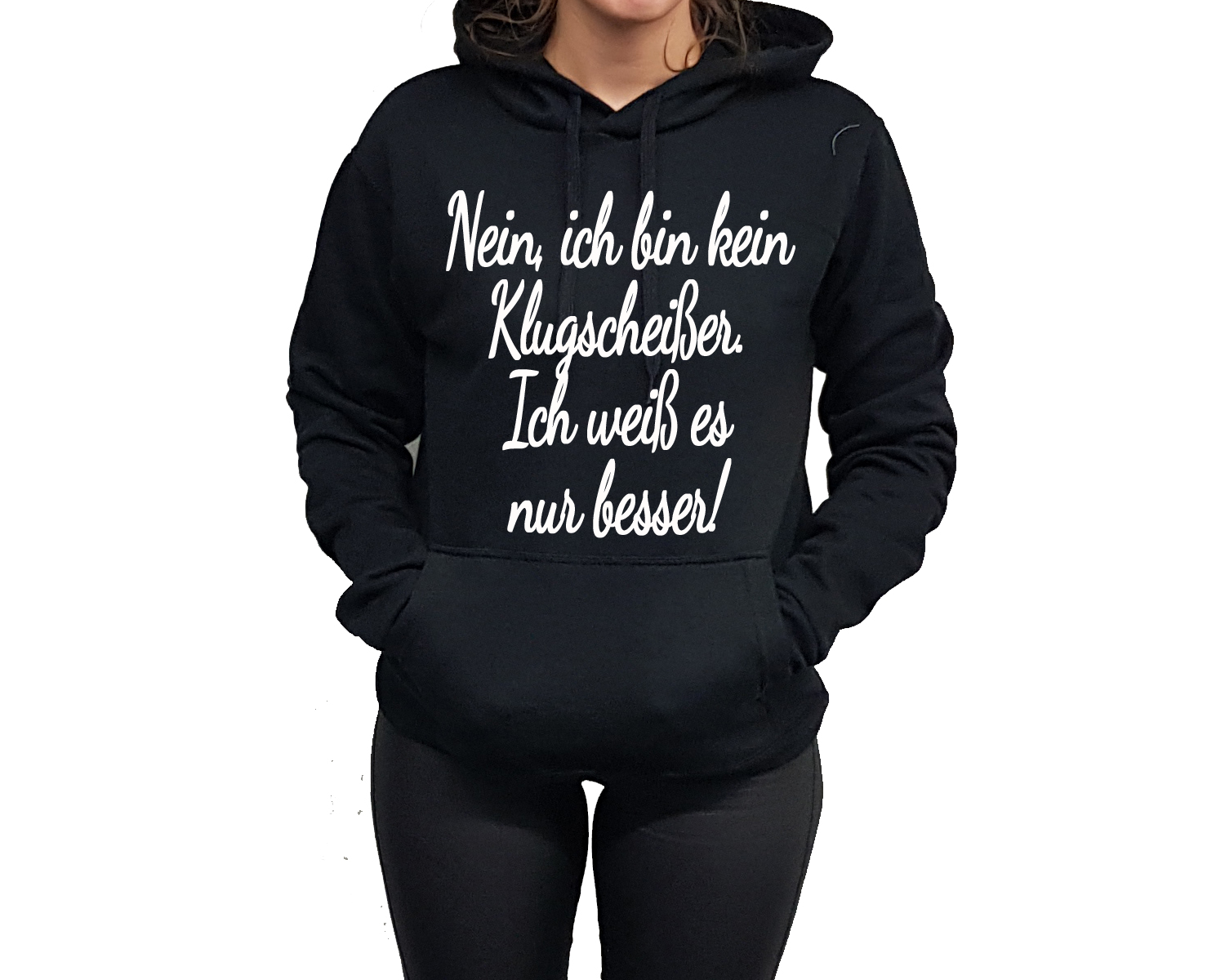 Hoodie Druck Klugscheißer