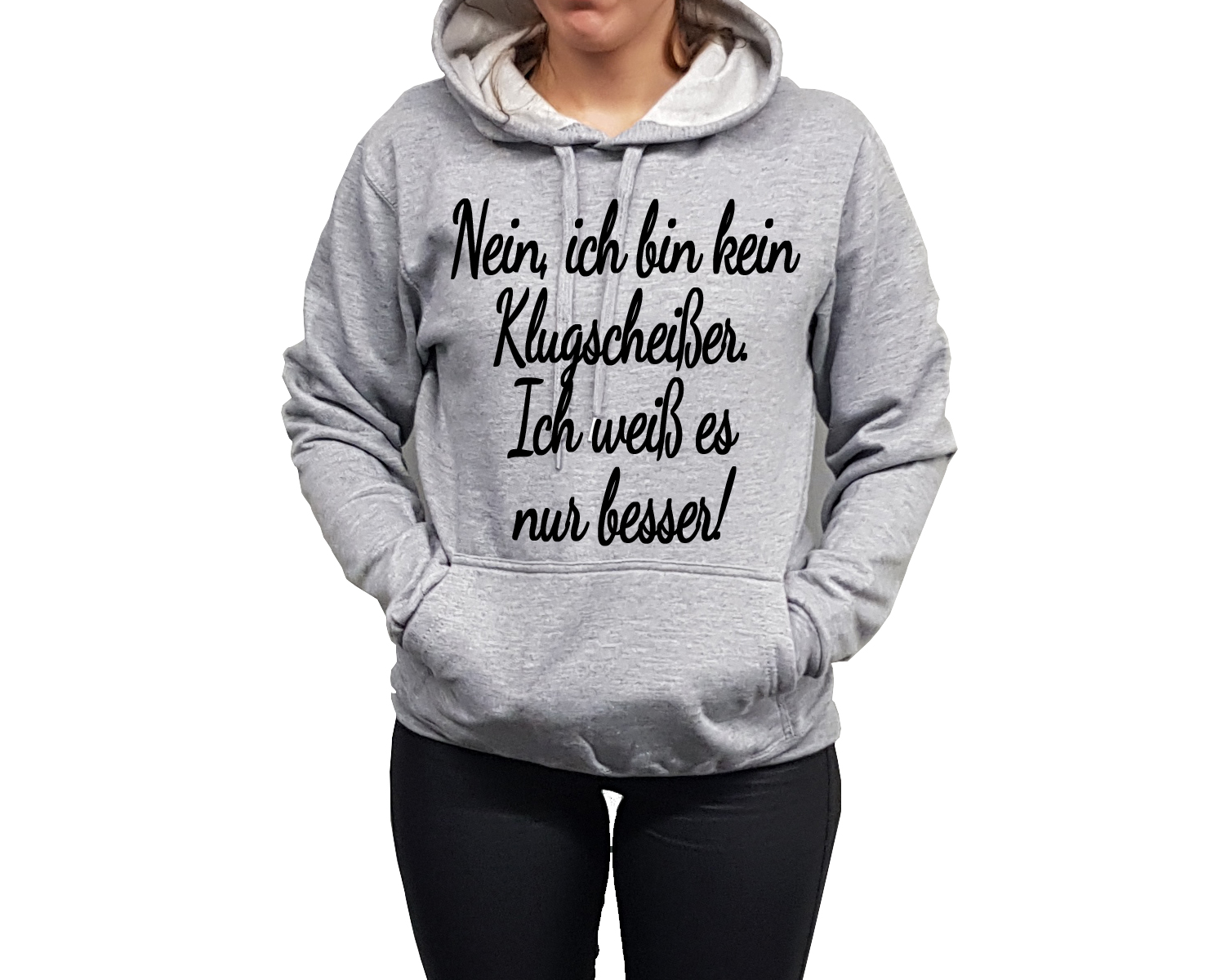 Hoodie Druck Klugscheißer