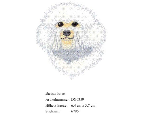 Bruststick Bichon Frise