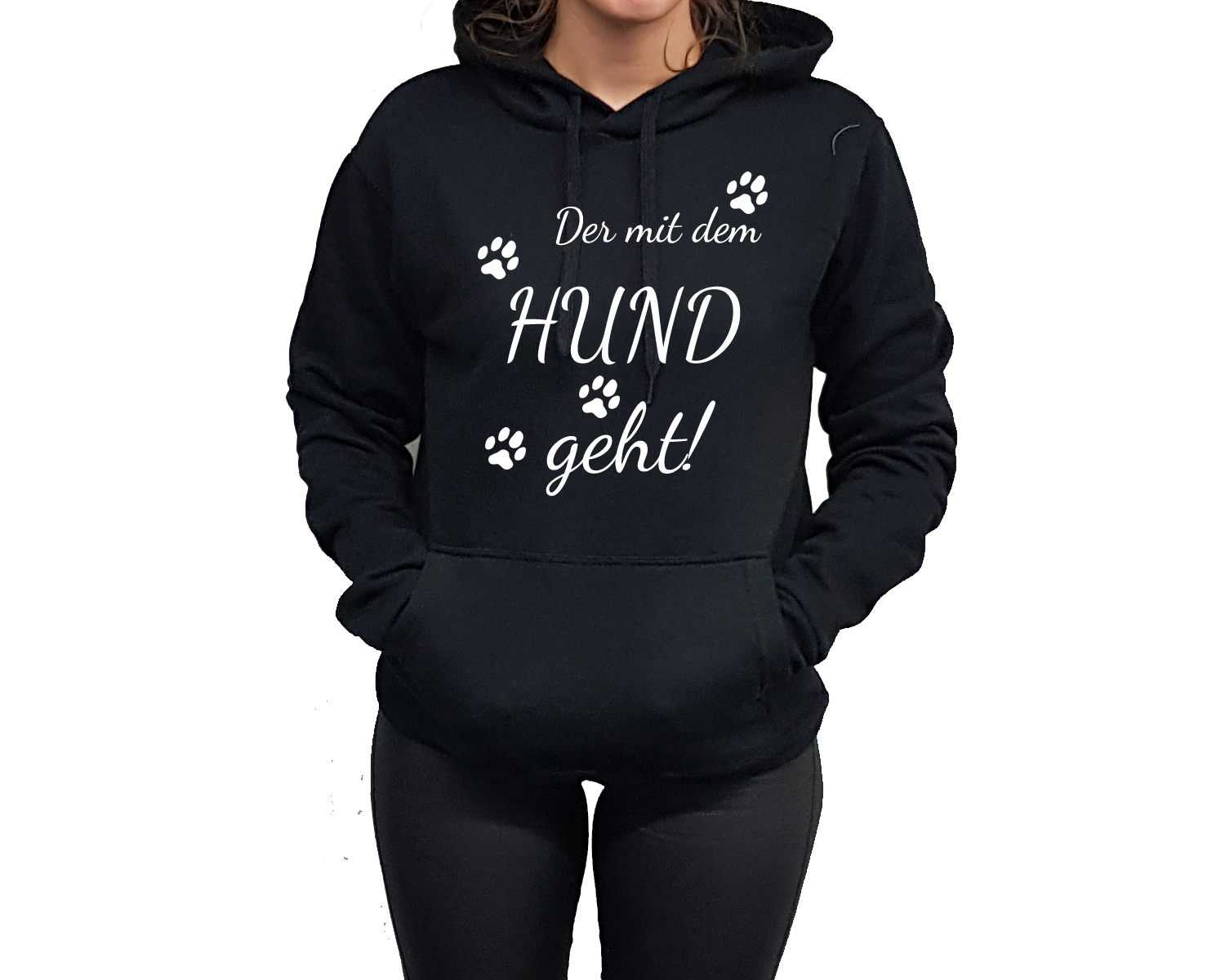 Hoodie Druck Der mit dem Hund geht