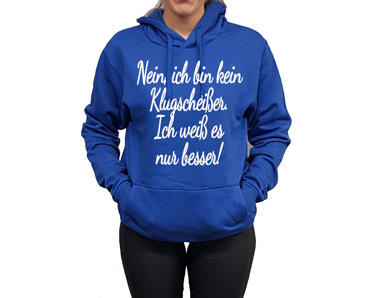 Hoodie Druck Klugscheißer