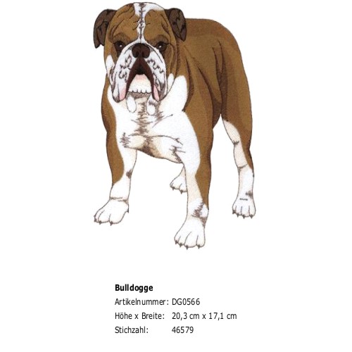 Rückenstick Bulldogge