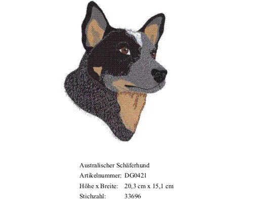 Rückenstick Australian Cattledog