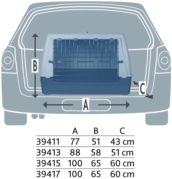 Transportbox Journey,doppelt, M-L: 100 x 65 x 60 cm