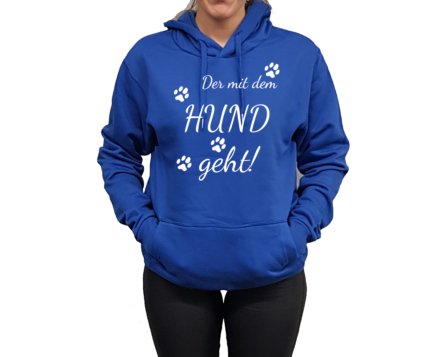 Hoodie Druck Der mit dem Hund geht