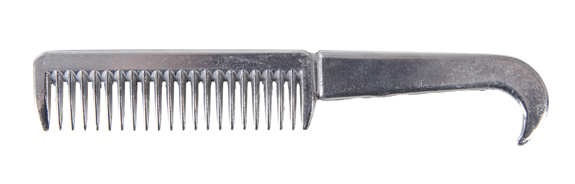 Mähneverziehkamm mit Hufkratzer (Aluminium)