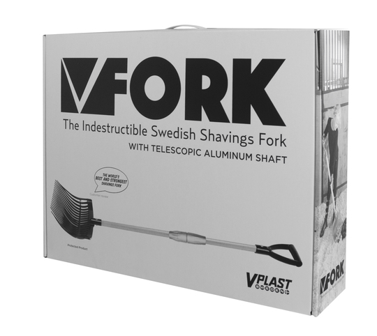 Dunggabel kunststoff mit alu. Stiel in einem Karton