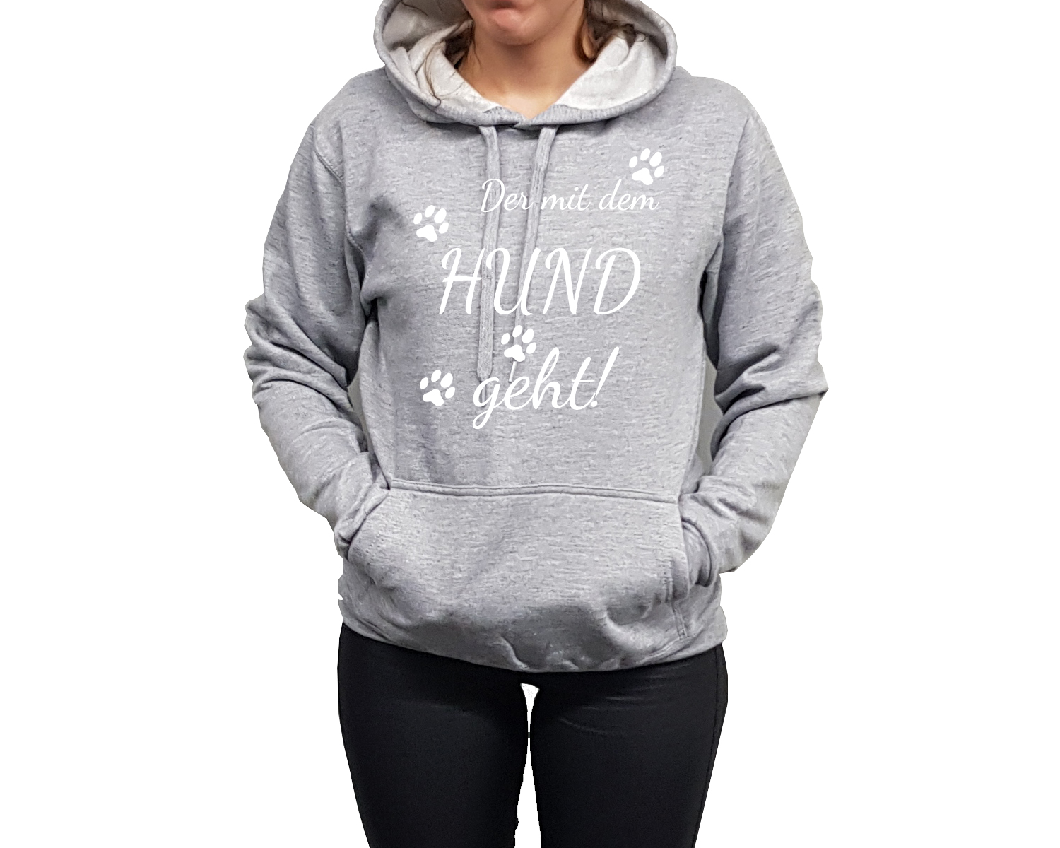 Hoodie Druck Der mit dem Hund geht