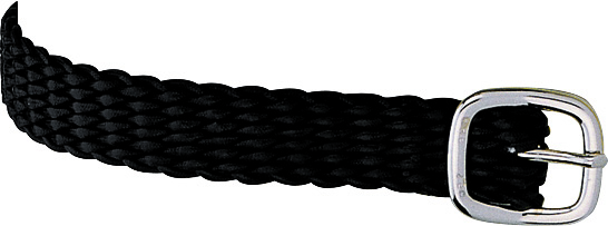 SPORENRIEMEN PERLON SCHWARZ 45CM VERCHR. SCHNALLE